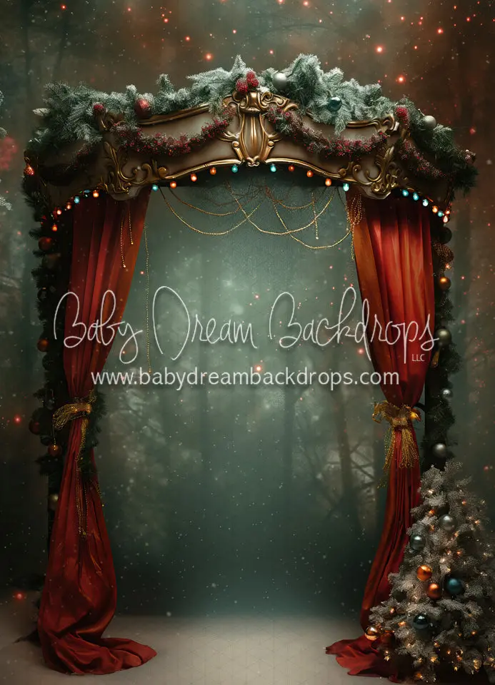 A Lovely Red Draped Christmas (Vertical) (Md) 1