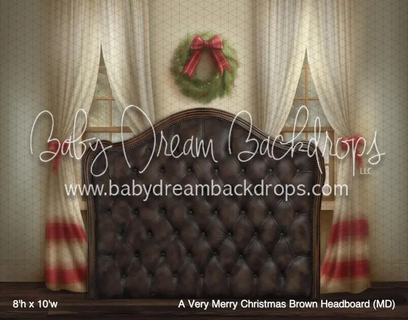 A Very Merry Christmas Brown Headboard (Md) 1