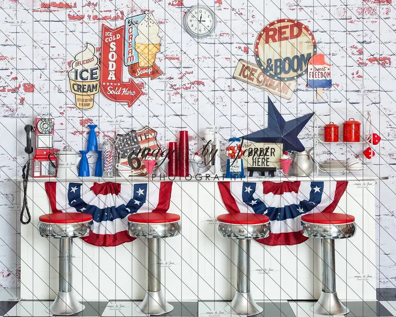 All American Diner With Stools (Jg) 1