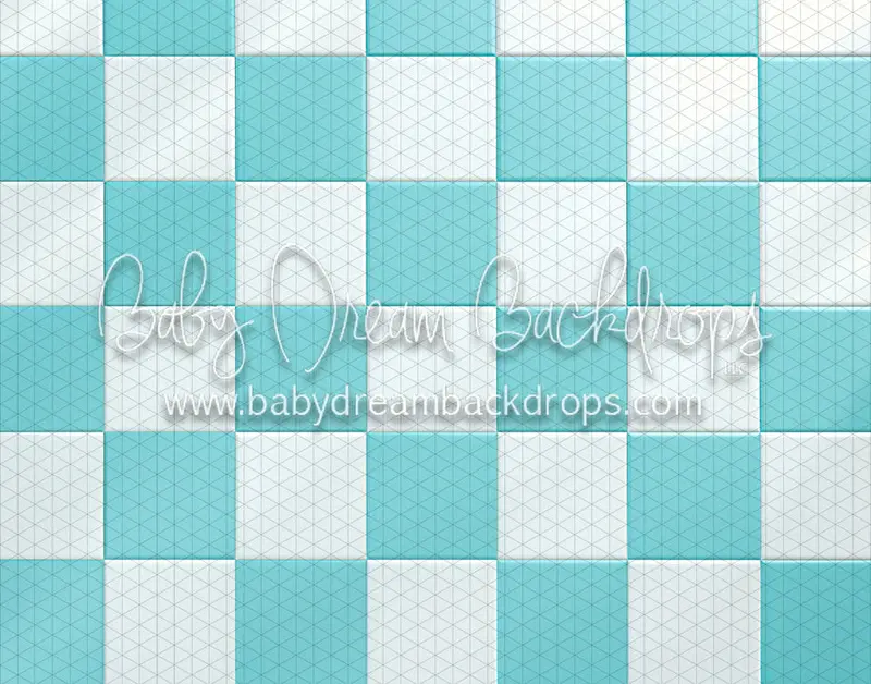 Aqua Dolly Checkers Floor (Md) 1