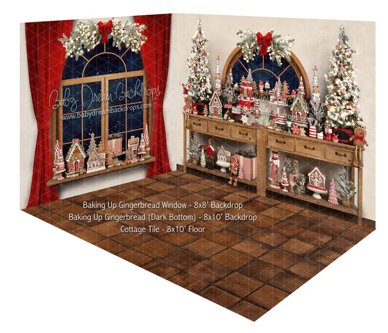 Baking Up Gingerbread Window And Baking Up Gingerbread (Dark Bottom) Room 1