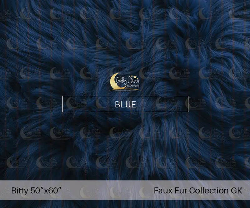 Bitty Nursery Dream Faux Fur Blue (Gk) 1
