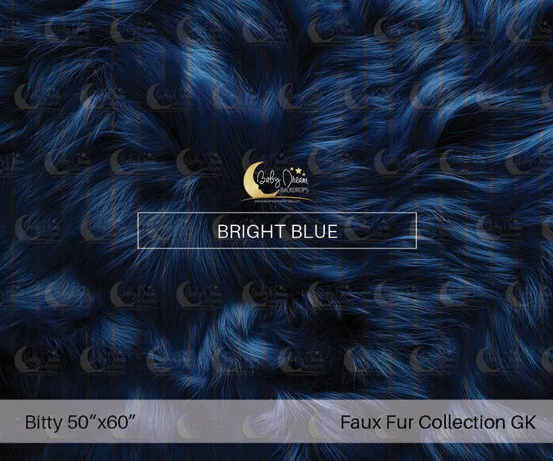 Bitty Nursery Dream Faux Fur Bright Blue (Gk) 1