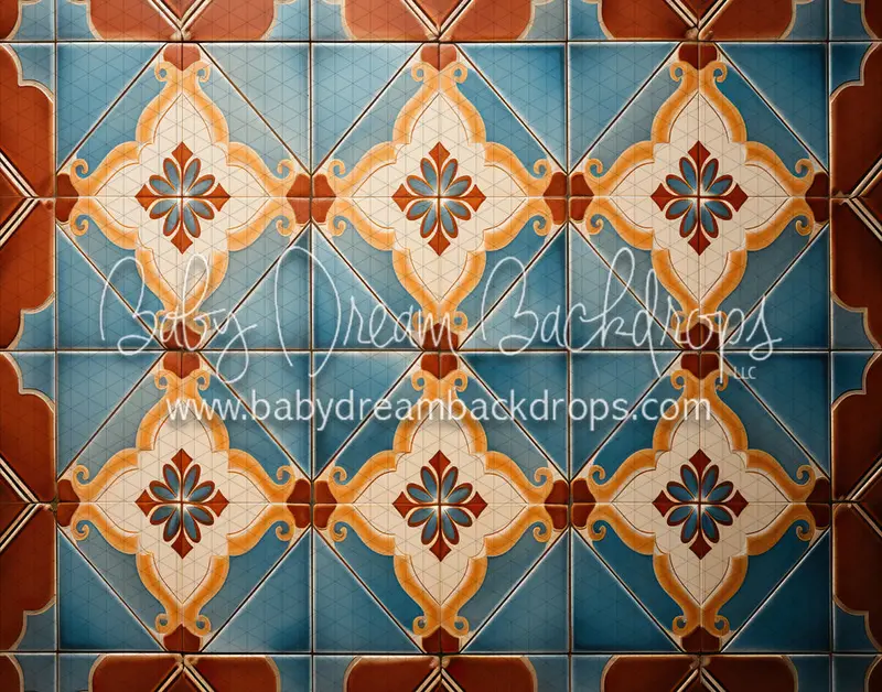Blue Spanish Tile Flipped Floor (Md) 1
