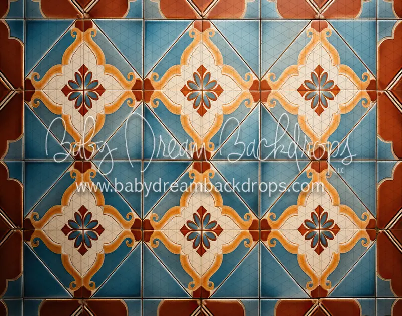 Blue Spanish Tile Floor (Md) 1