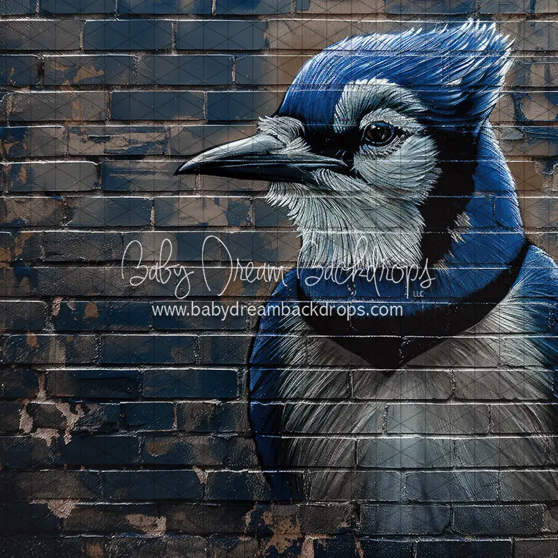 Brick Mascot Toy: Blue Jay Bird Figure (Japanese Style)