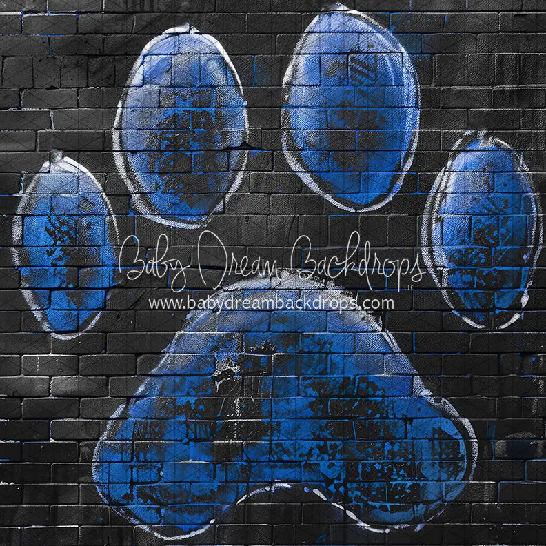 Brick Mascot Toy: Blue Paw Print Design (Japanese Style)