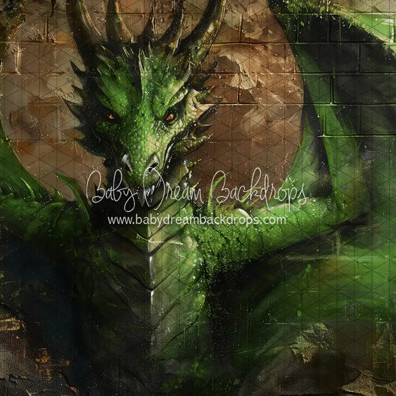 Brick Mascot Toy: Green Dragon Figure (Japanese Style)