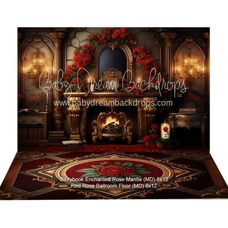 Bundle Storybook Enchanted Rose Mantle + Red Rose Ballroom Floor 1