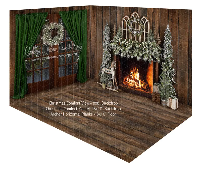 Christmas Comfort View And Mantel Fabric Room 1