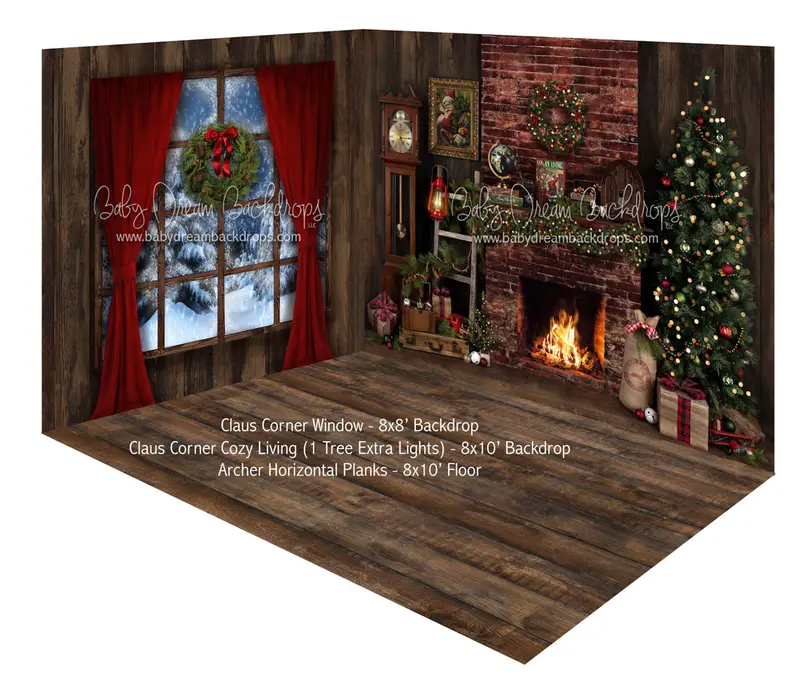 Claus Corner Window And Cozy Living (1 Tree Extra Lights) Room 1
