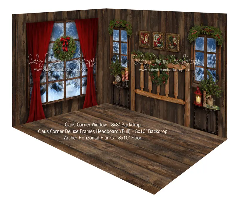 Claus Corner Window And Deluxe Frame Headboard (Full) Fabric Room 1