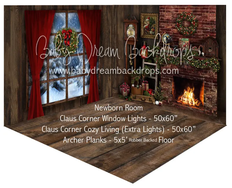 Claus Corner Window Lights And Cozy Living (Extra Lights) Newborn Room 1