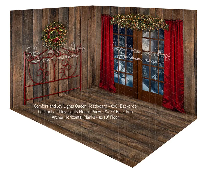 Comfort And Joy Lights Headboard And Lights Moonlit View Fabric Room 1