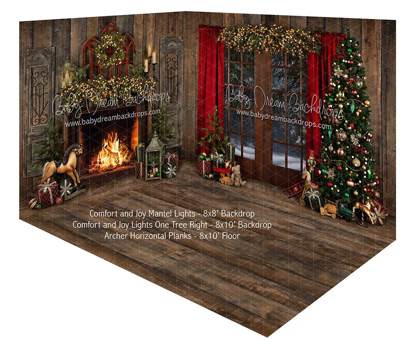 Comfort And Joy Mantel Lights And View Lights One Tree (Right) Fabric Room 1