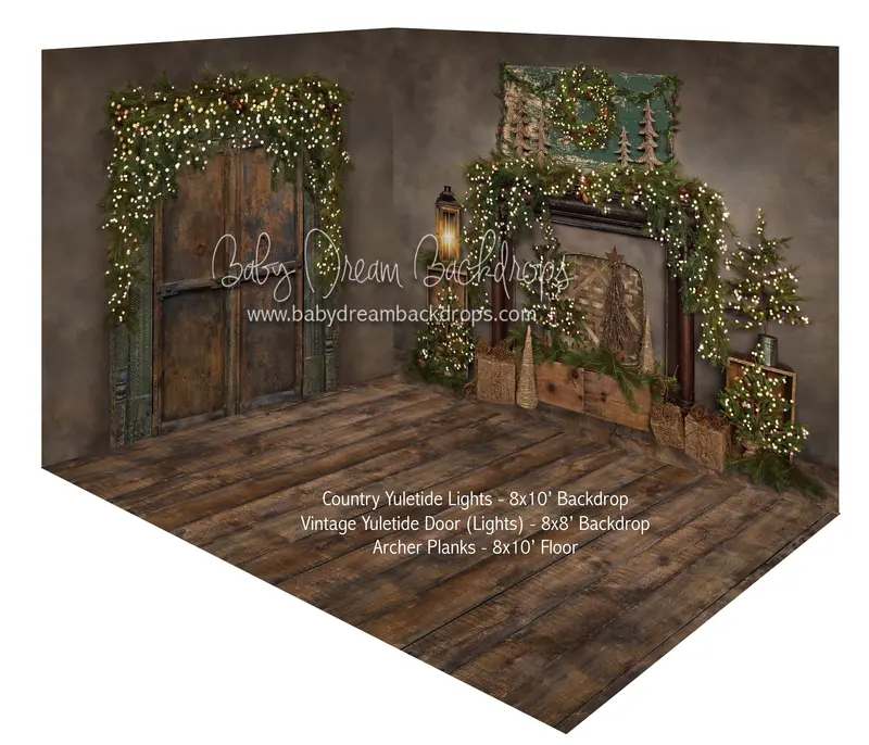 Country Yuletide Lights And Vintage Yuletide Door Lights Fabric Room 1