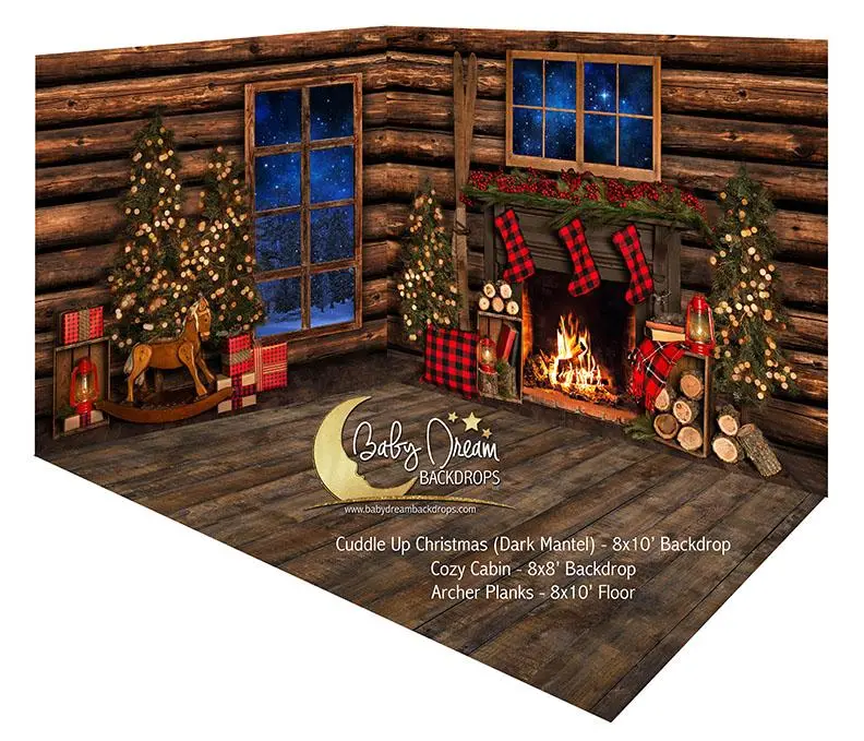 Cuddle Up (Dark Mantel) And Cozy Cabin Fabric Room 1