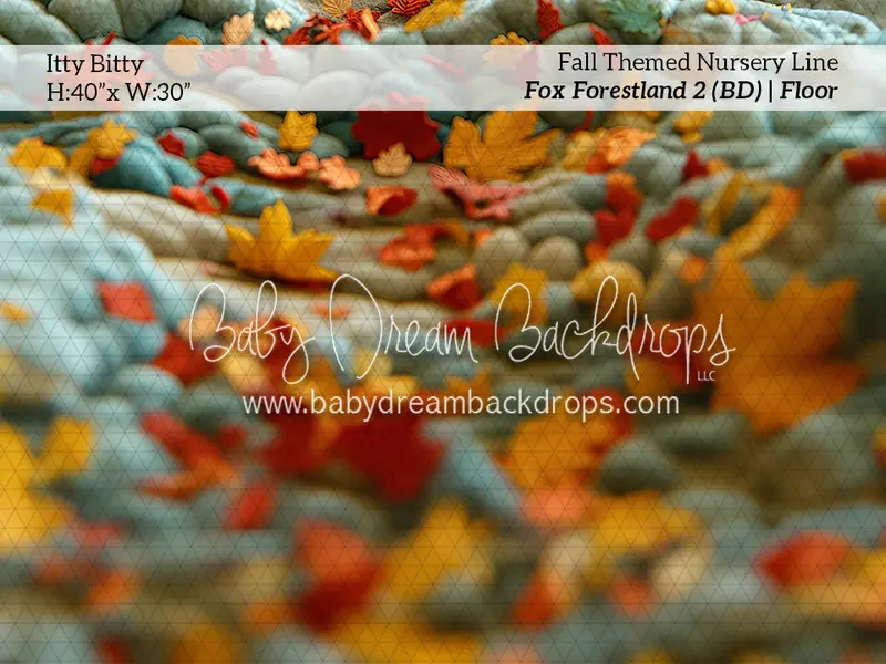 Fabric Floor Itty Bitty Fall Themed Nursery Line Fox Forestland 2 (Bd) 1