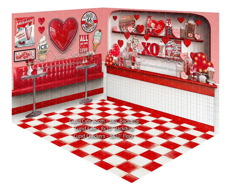 Fabric Room Cupid Cafe Booth + Cupid Cafe + Cupid Checkers 1
