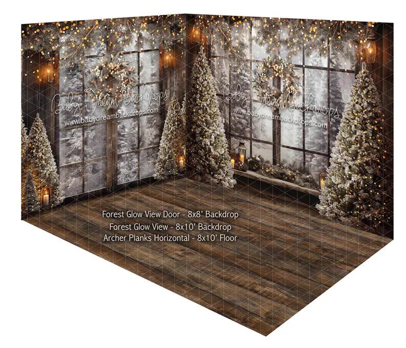 Fabric Room Forest Glow View Door + Forest Glow View + Archer Planks Horizontal (Ja) 1