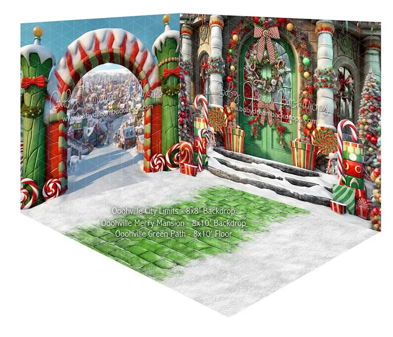 Fabric Room Ooohville City Limits + Oohville Merry Mansion + Ooohville Green Path 1