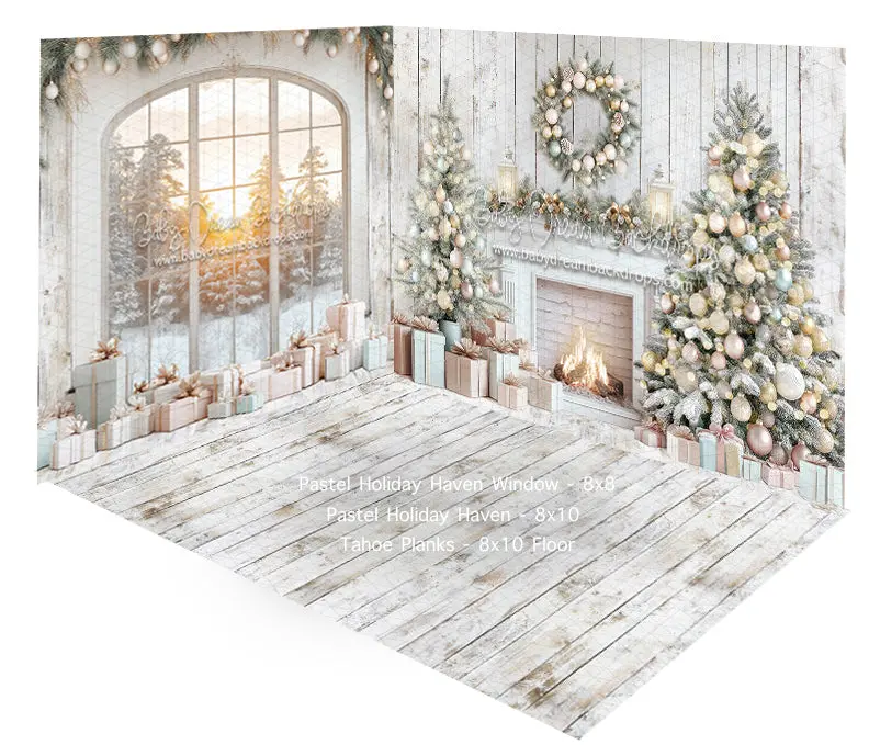 Fabric Room Pastel Holiday Haven Window + Pastel Holiday Haven + Tahoe Planks 1