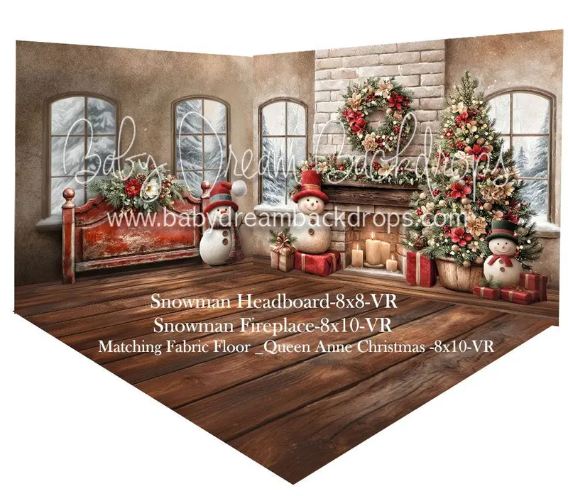 Fabric Room Snowman + Snowman Fireplace + Queen Anne Christmas Floor (Vr) 1