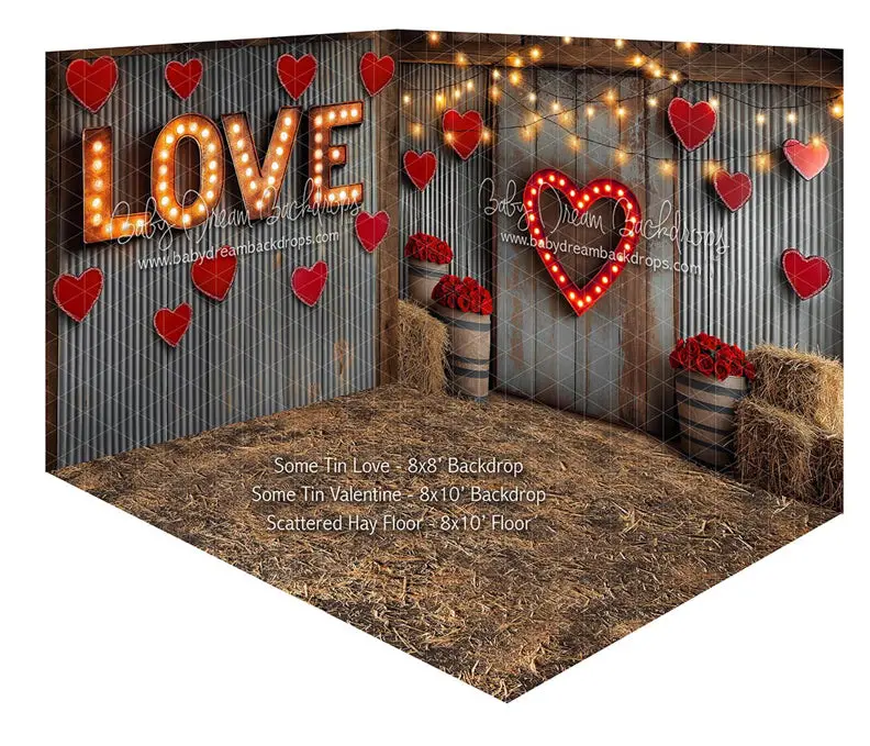 Fabric Room Some Tin Love +Some Tin Valentine + Scattered Hay Floor 1