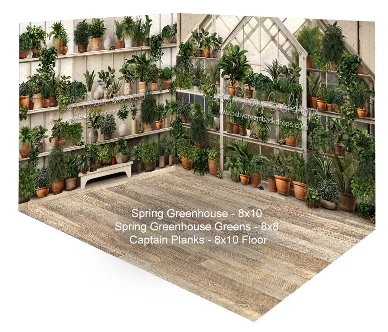 Fabric Room Spring Greenhouse + Spring Greenhouse Greens + Captain Planks 1