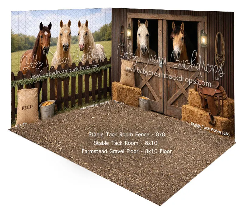 Fabric Room Stable Tack Fabric Room Fence + Stable Tack Room + Farmstead Gravel Floor 1