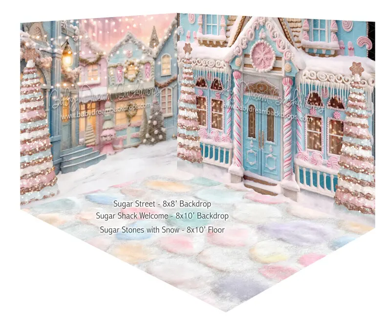 Fabric Room Sugar Street And Sugar Shack Welcome And Sugar Stones With Snow (Ja) 1