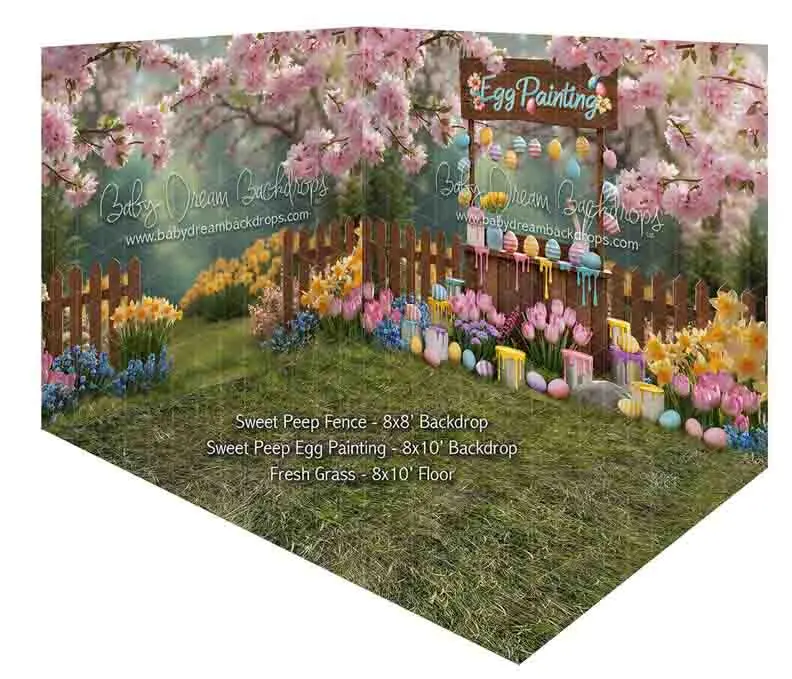 Fabric Room Sweet Peep Fence + Sweet Peep Egg Painting + Fresh Grass 1