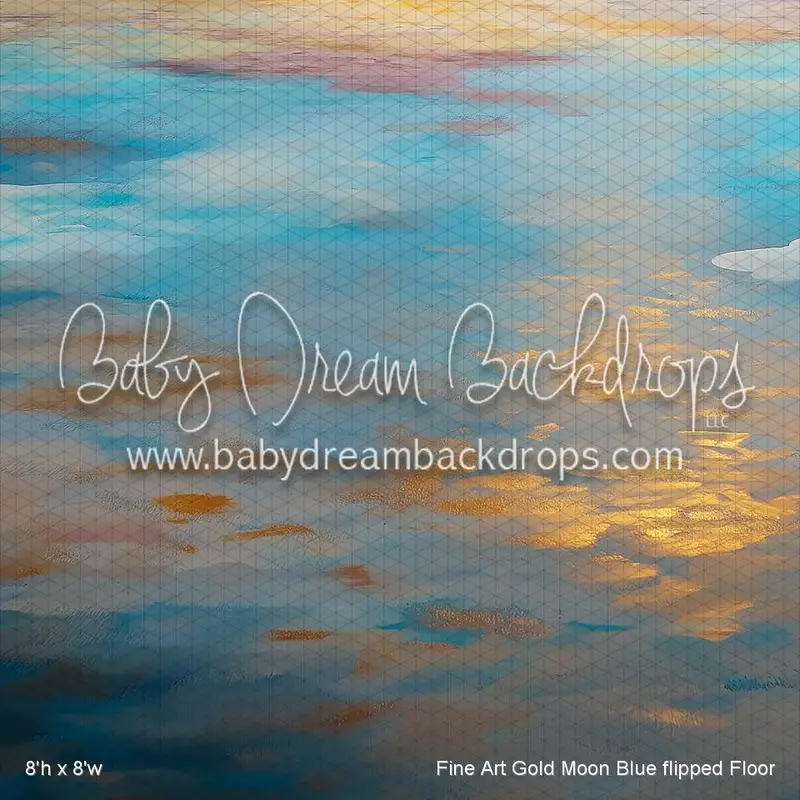Fine Art Gold Moon Blue Flipped Floor (Az) 1