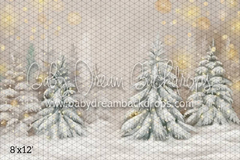 Frosty White Bloom Backdrop Design