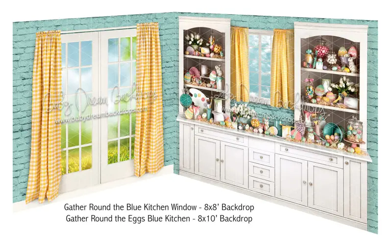 Gather Round The Blue Kitchen Window And Eggs Bundle 1