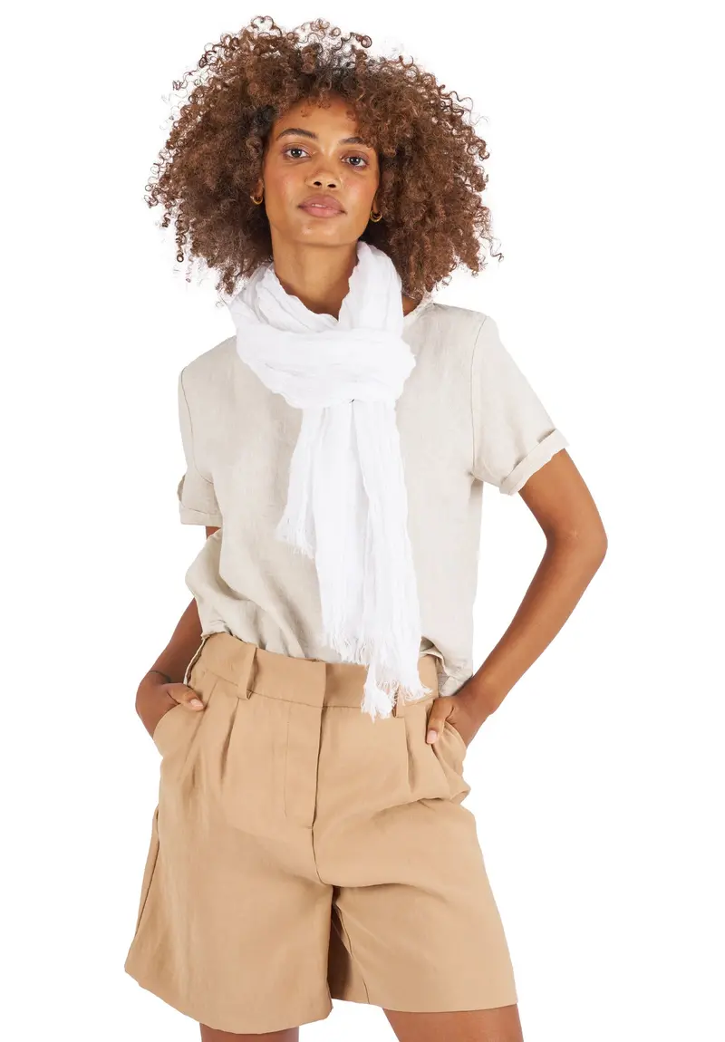 Gift - French Linen Crinkled Scarf 1
