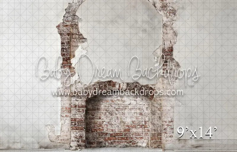 Grunge-Style White Brick Arch Texture (VR)