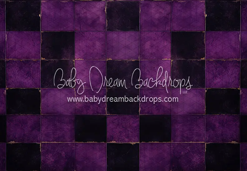 Halloween Checkered Floor Purple (Ja) 1