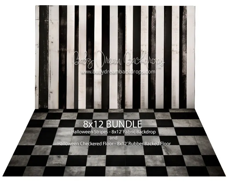 Halloween Stripes + Halloween Checkered Floorã‚Â 1