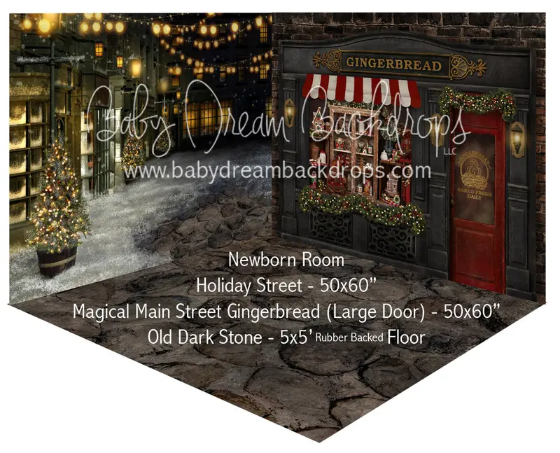 Holiday Street And Magical Main Street Gingerbread (Large Door) Newborn Room 1