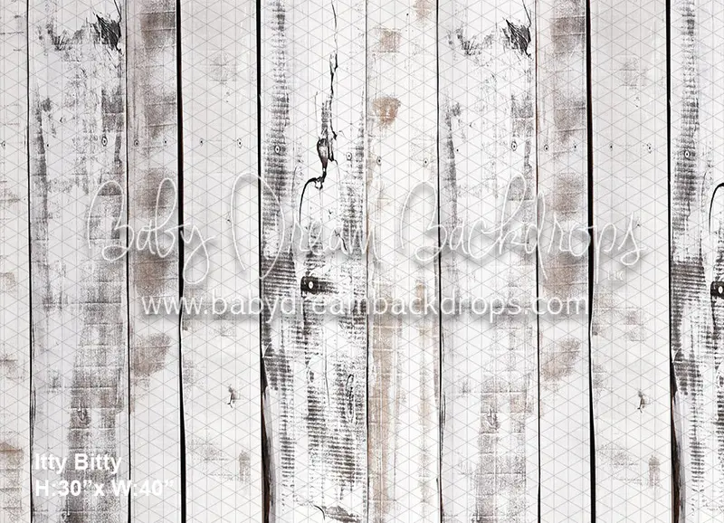 Itty Bitty White Painted Barnwood (Bd) 1