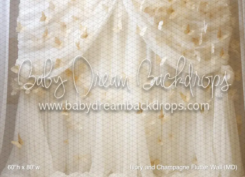 Ivory And Champagne Flutter Wall (Md) 1