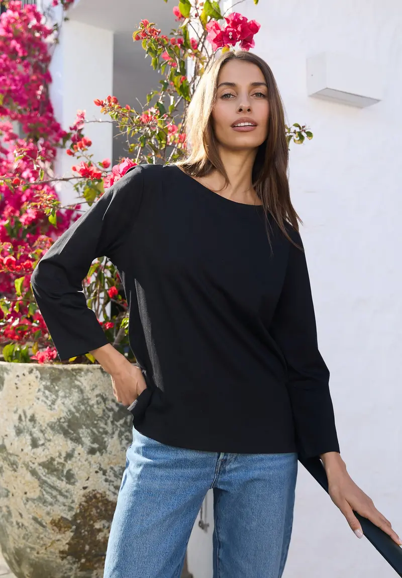 Marina Black - Long Sleeve Breton T-Shirt 1