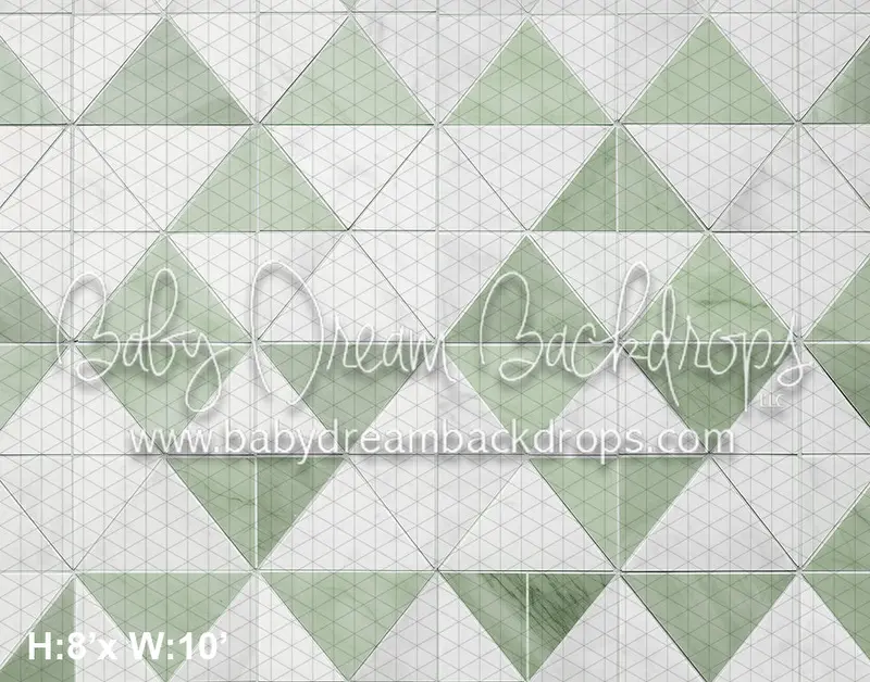 Mint And White Traingle Checker Floor (Az) 1