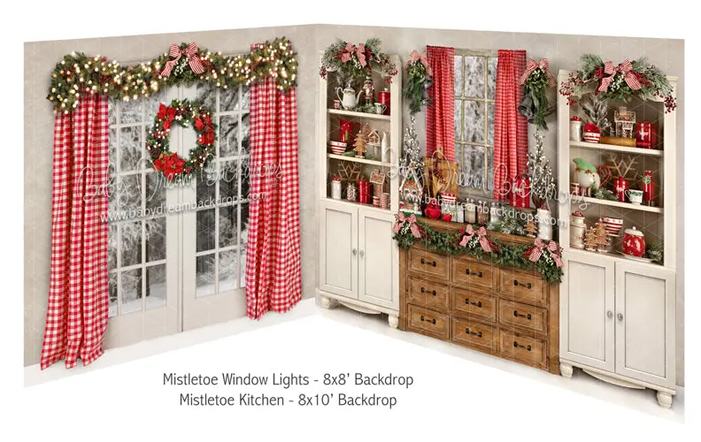 Mistletoe Window Lights And Mistletoe Kitchen Bundle 1