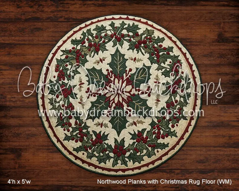 Northwood Planks With Christmas Rug Floor (Wm) 1