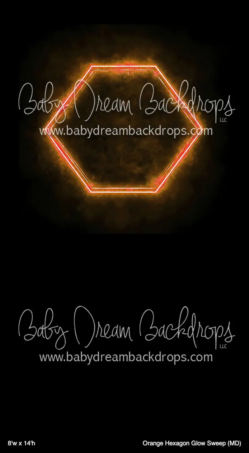 Orange Hexagon Glow Sweep (Md) 1
