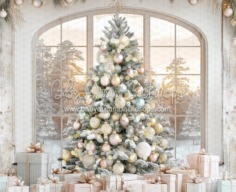 Pastel Holiday Haven Window + Tree (Ja) 1