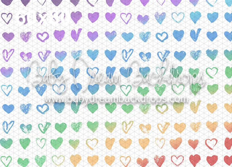 Pastel Rainbow Hearts 1