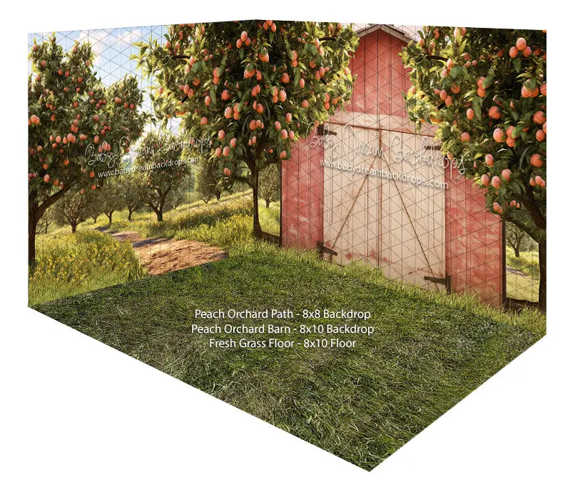 Peach Orchard Path + Peach Orchard Barn + Fresh Grass Floor 1